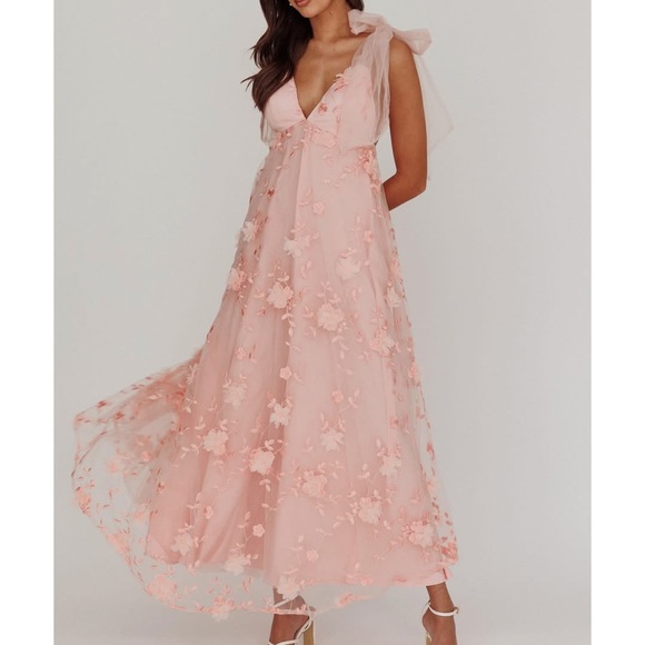 Hello Molly Dresses & Skirts - Hello Molly Blush Floral Maxi Dress